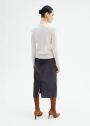 Crew Sweater in Cashmere - Wheat - CO Collections